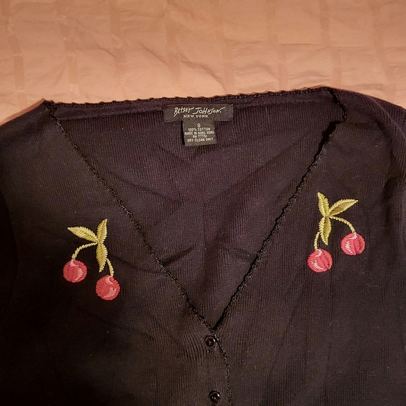 Vintage Betsey Johnson Cherry Cardigan - Picture 2 of 4